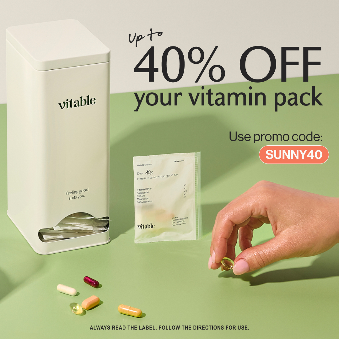 Vitable Facebook ad: Vitable | Personalised Daily Vitamin Packs
