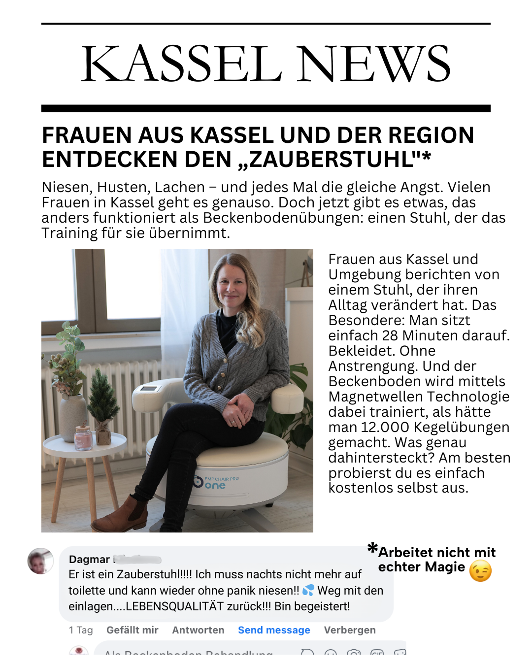 Beckenboden Behandlung Facebook ad