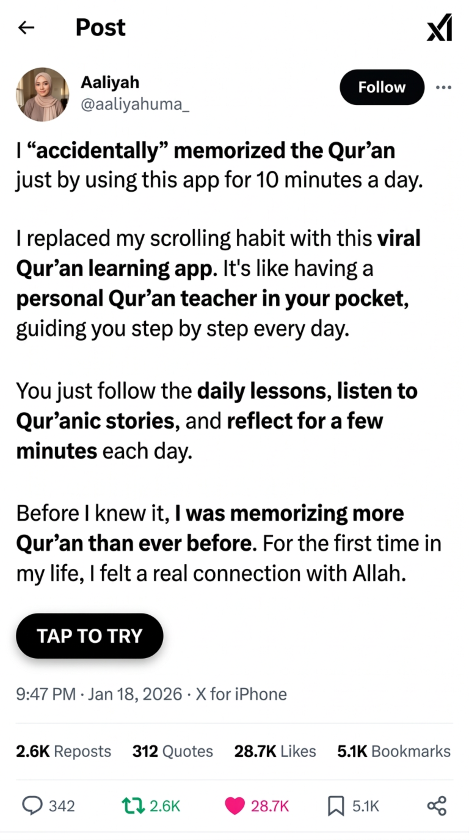 Imam Advice Daily Facebook ad