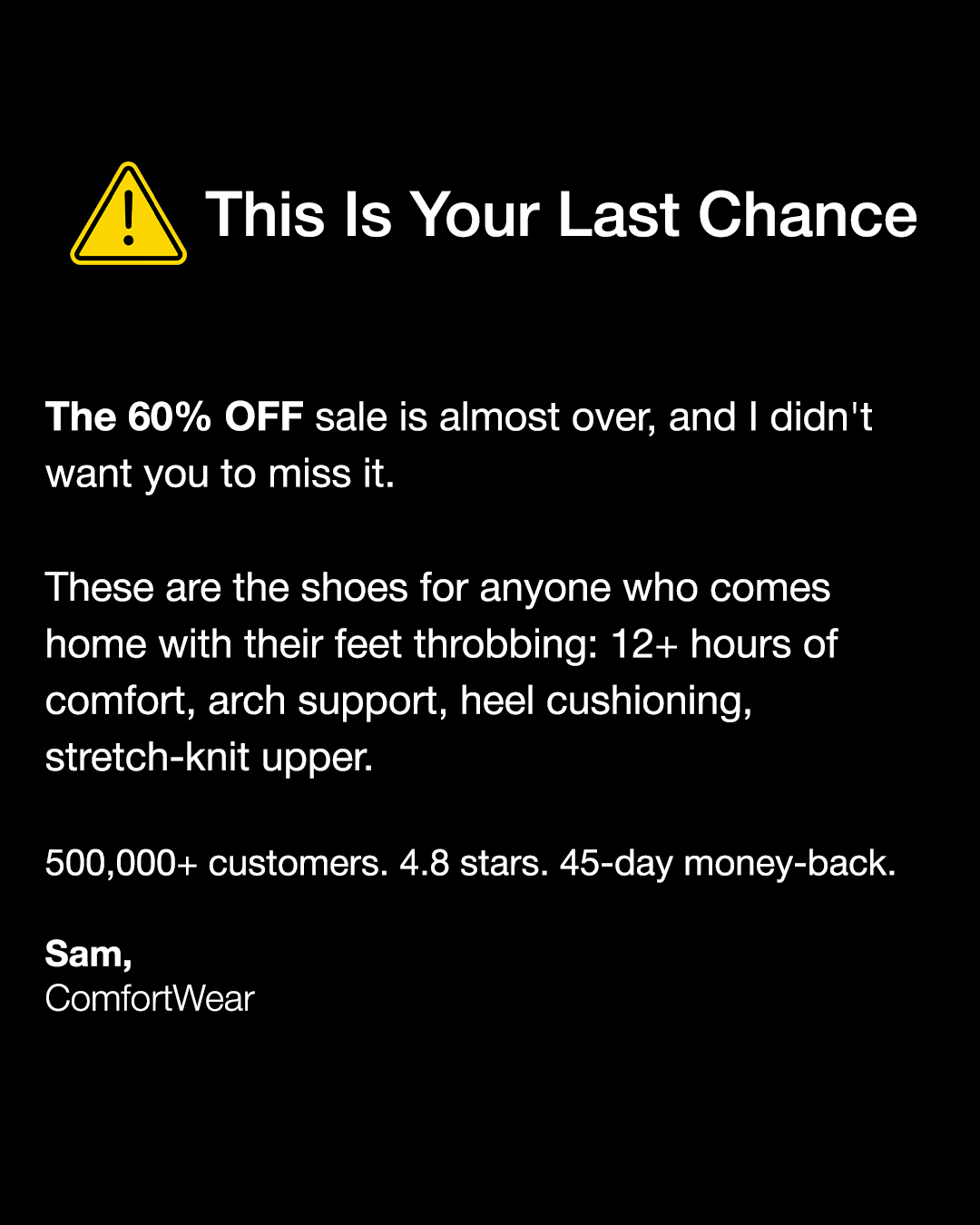ComfortOrtho Shoes Facebook ad