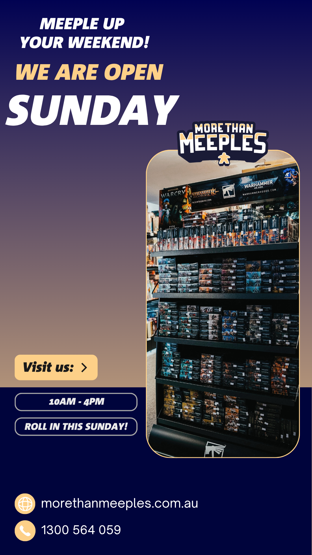 More Than Meeples Facebook ad from Aug 8, 2025