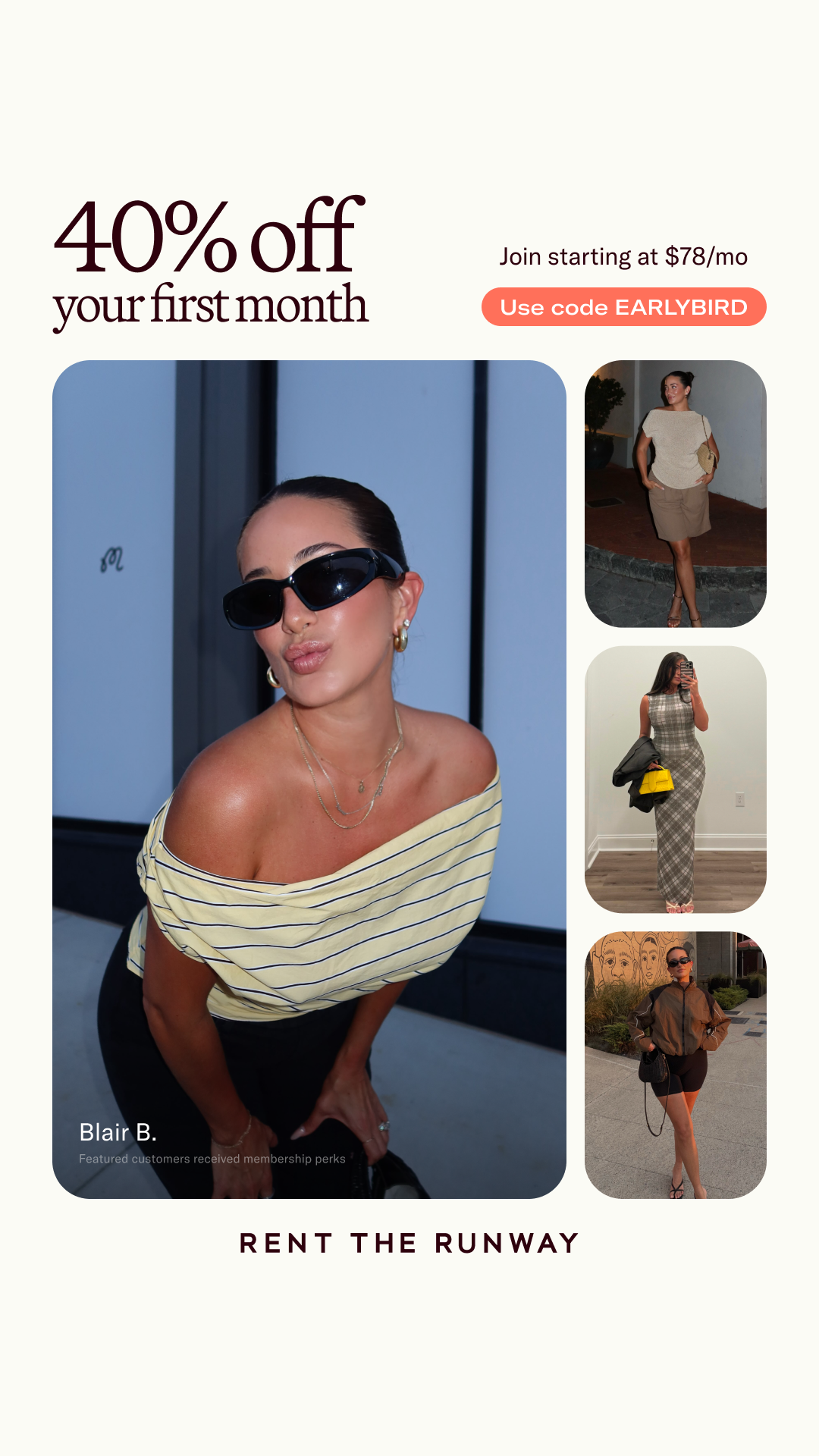 Rent The Runway Facebook ad