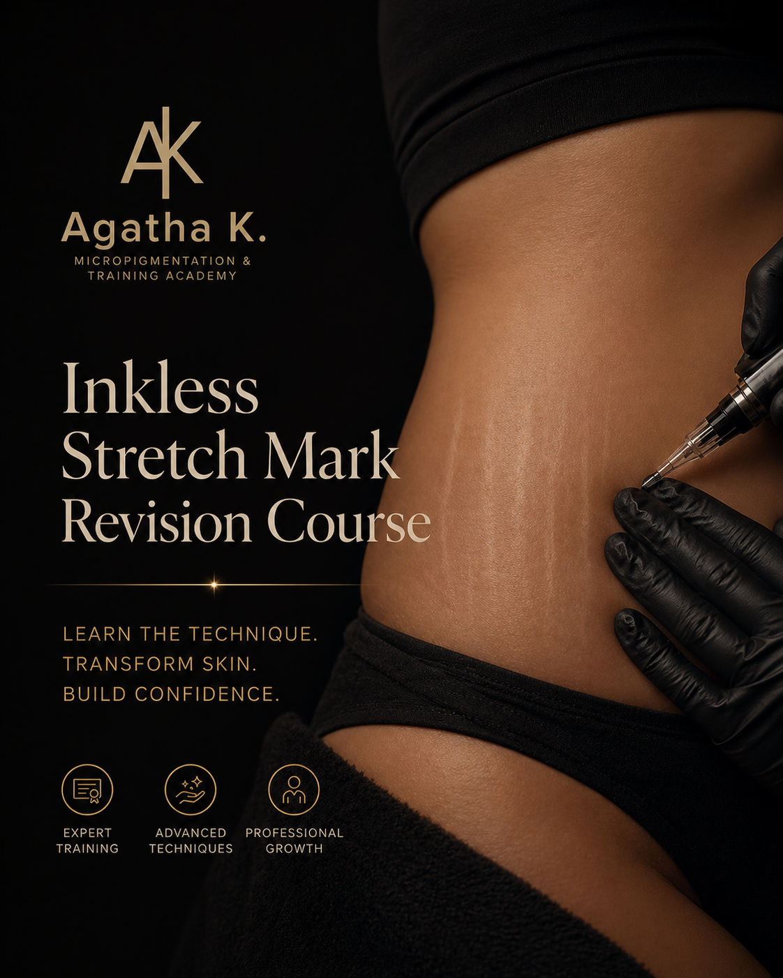 Agatha K. Micropigmentation & Training Academy Facebook ad: Online Training