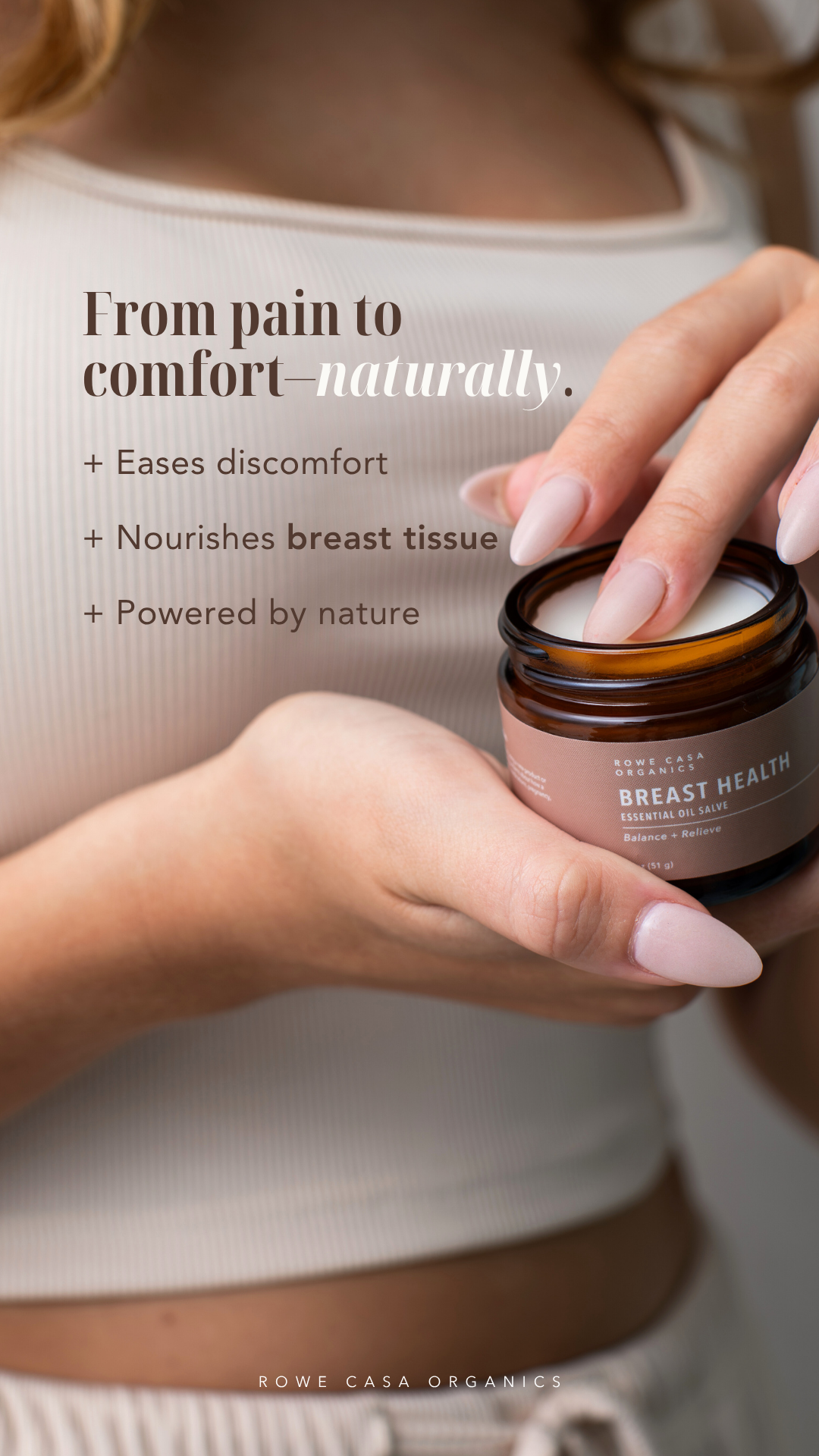 Rowe Casa Organics Facebook ad