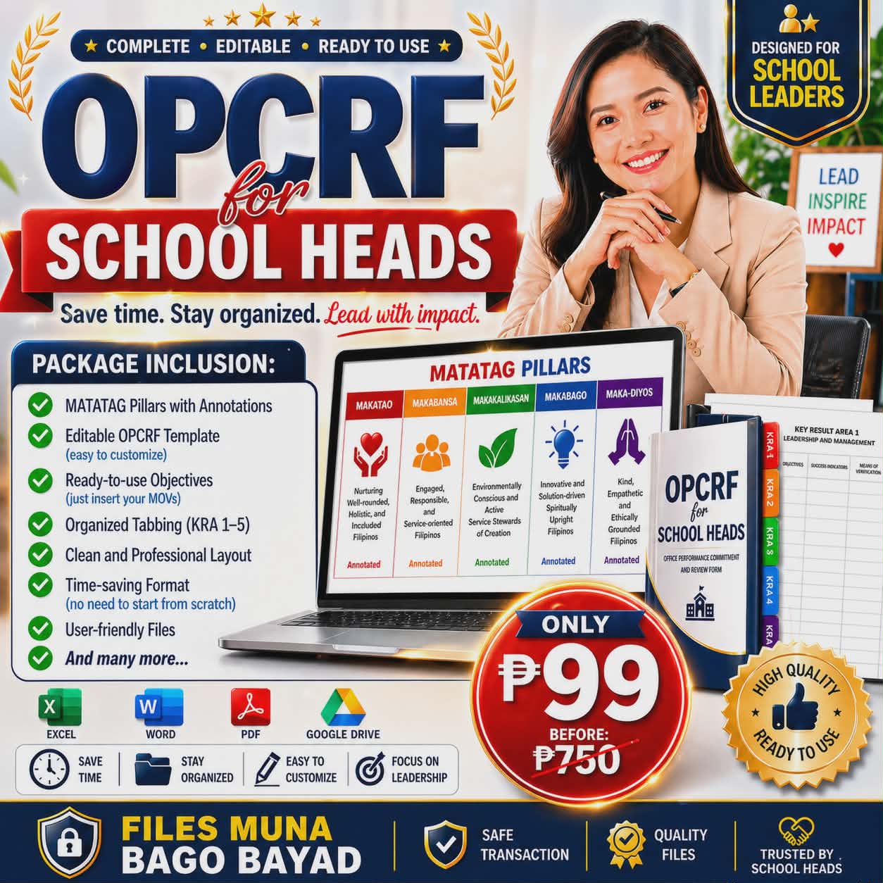 DepEd Ready Files PH Facebook ad: Level up your leadership and strengthen school performance!