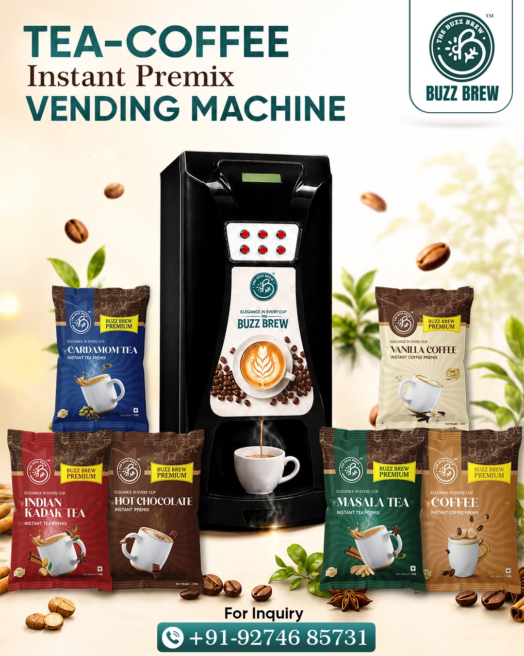 Buzzbrew Beverages Facebook ad: Upgrade Every Tea Break With Buzz Brew!