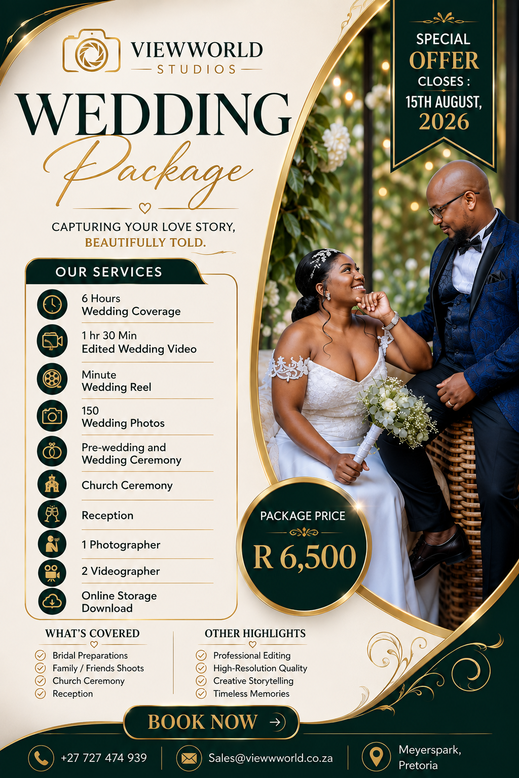 Viewworld Studios Facebook ad: LIMITED SLOTS - SECURE OUR SLOTS