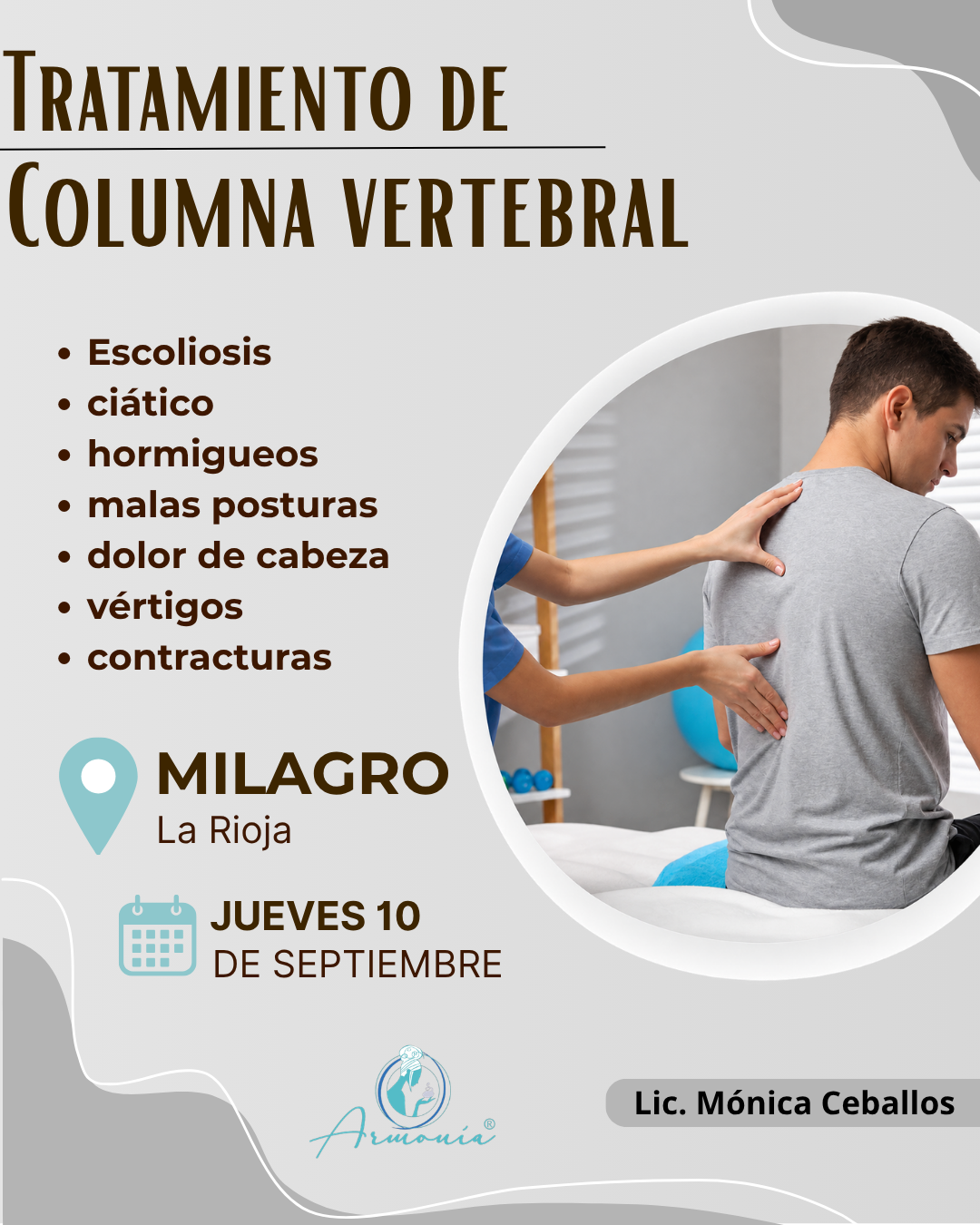 Armonia Estetica y Quiropraxia Facebook ad: Reserva tu turno en Milagro de La Rioja
