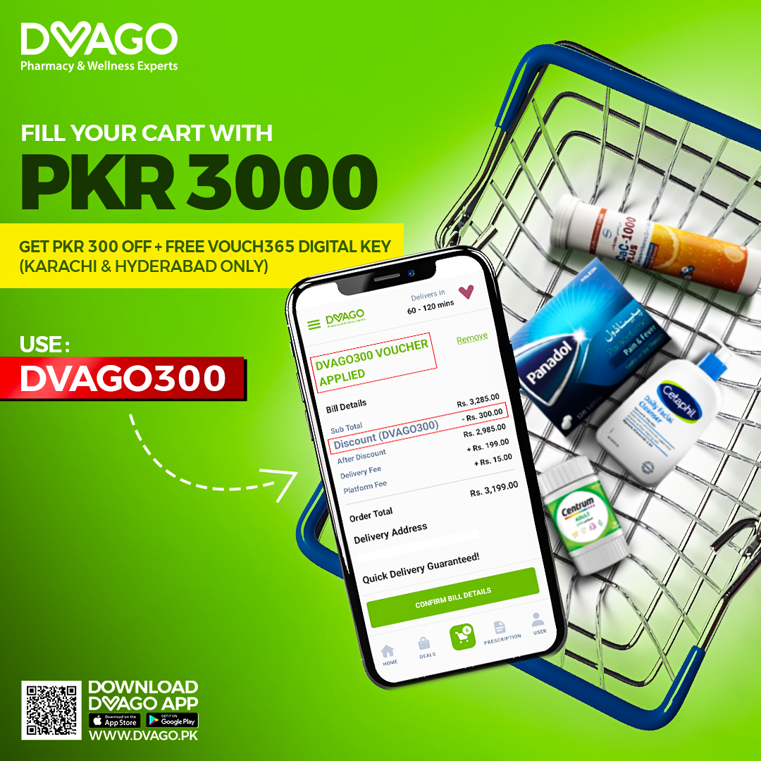 DVAGO Facebook ad: Use Code DVAGO300 | Spend PKR 3,000