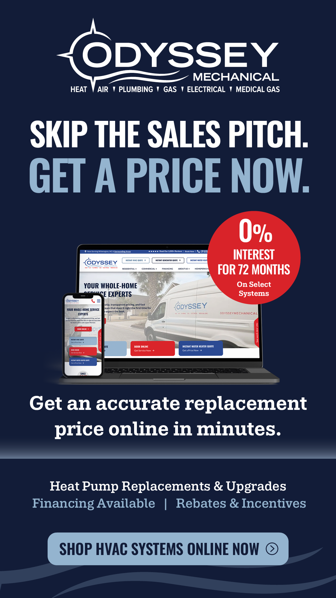 Odyssey Mechanical LLC Facebook ad: Skip The Sales Pitch