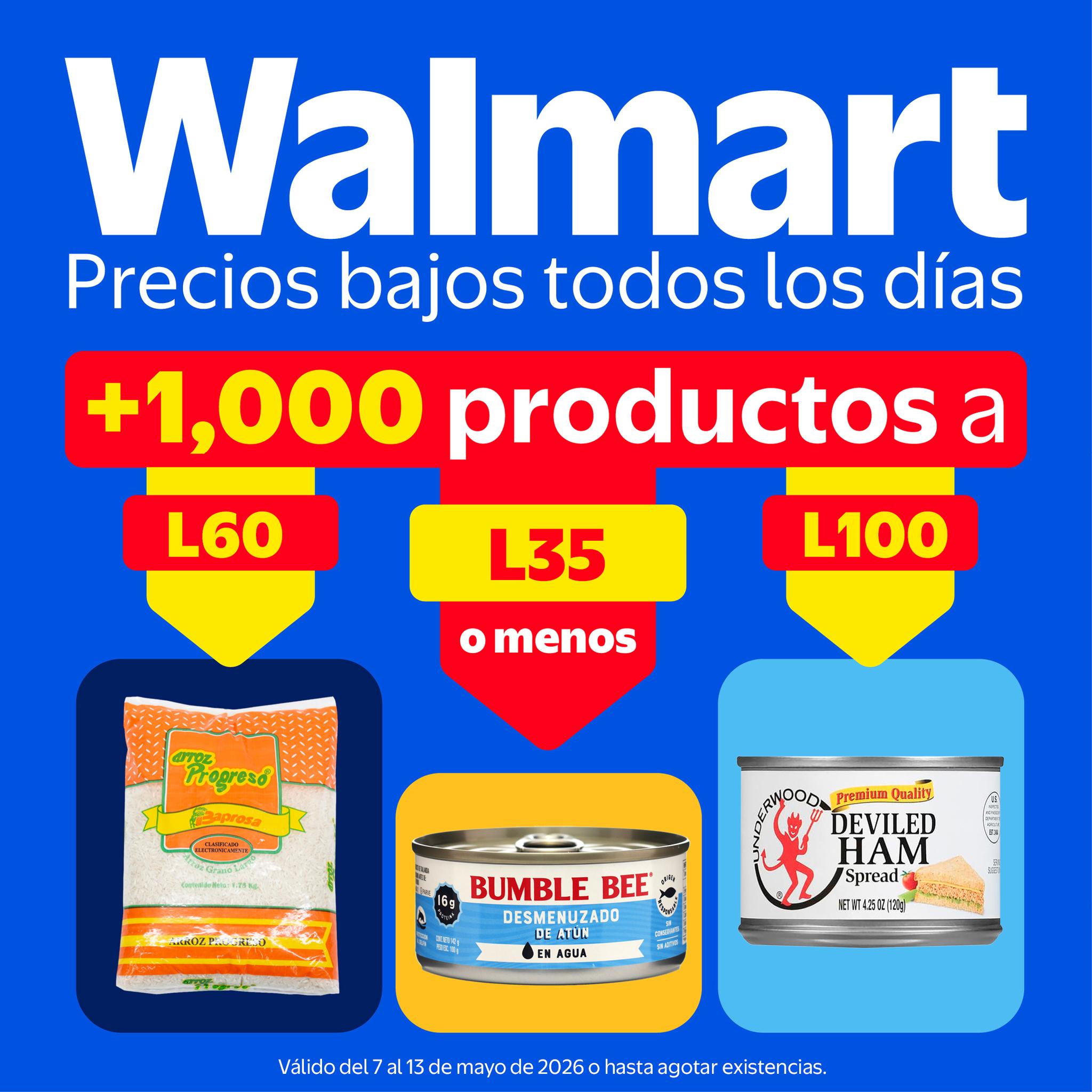 Walmart Honduras Facebook ad: Tus básicos preferidos a L35, L60, L100 o…