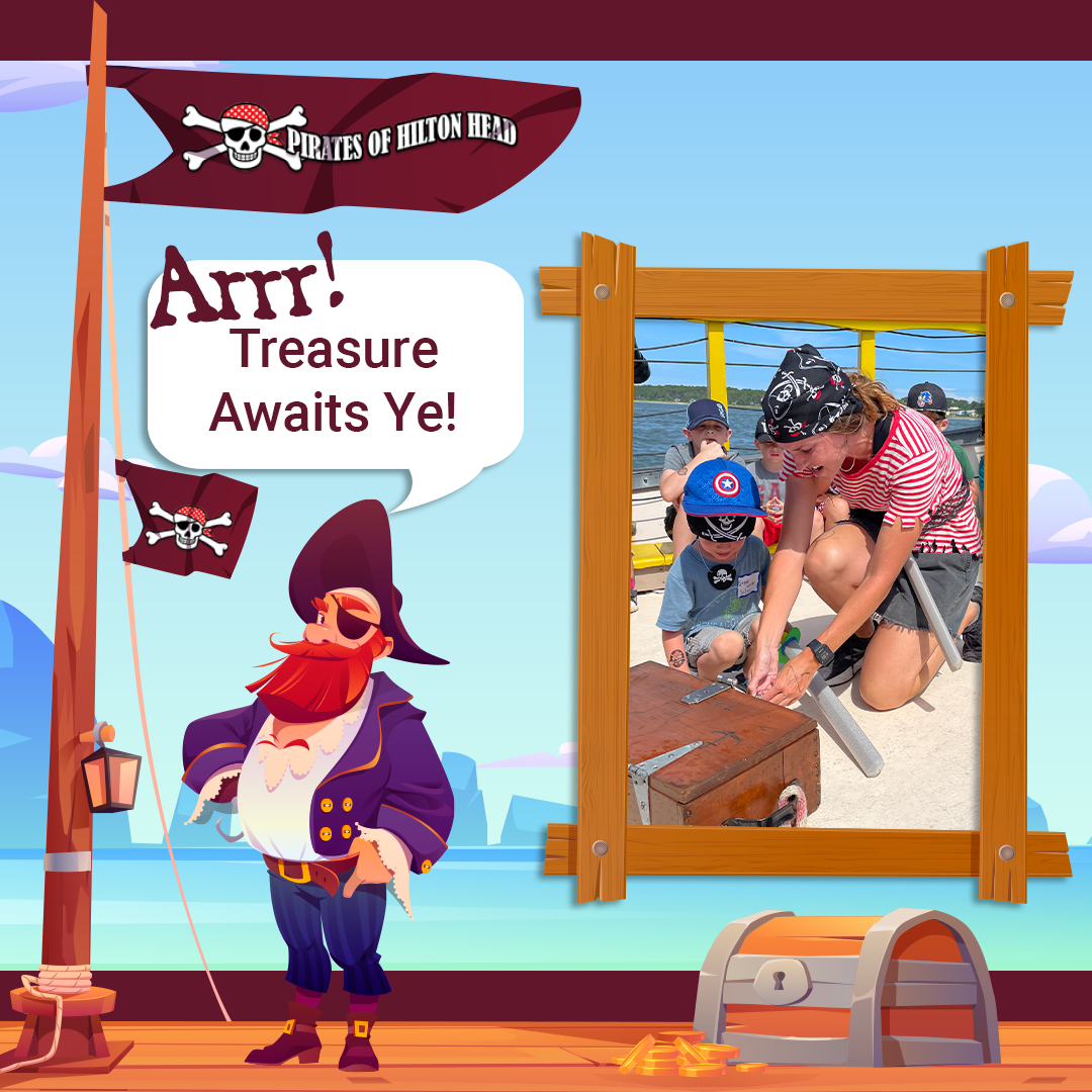 Pirates of Hilton Head Facebook ad: Ahoy, families! Join Hilton Head’s original pirate…