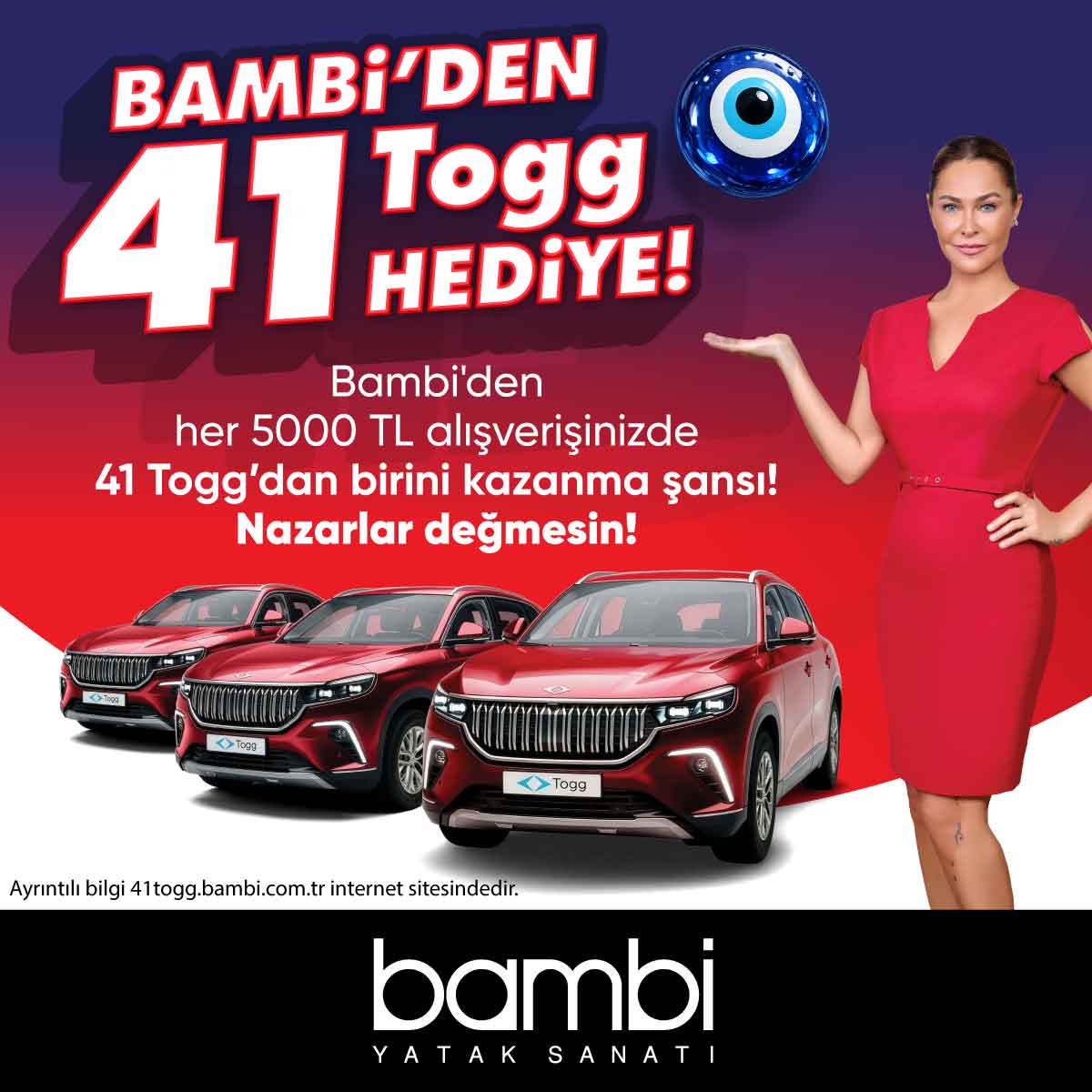 Bambi Yatak Facebook ad: 41 Togg'dan Biri Sizin Olsun