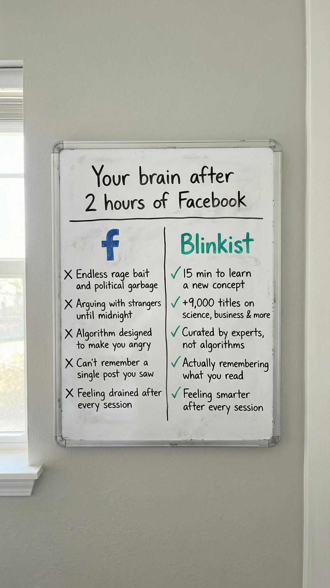Blinkist Facebook ad