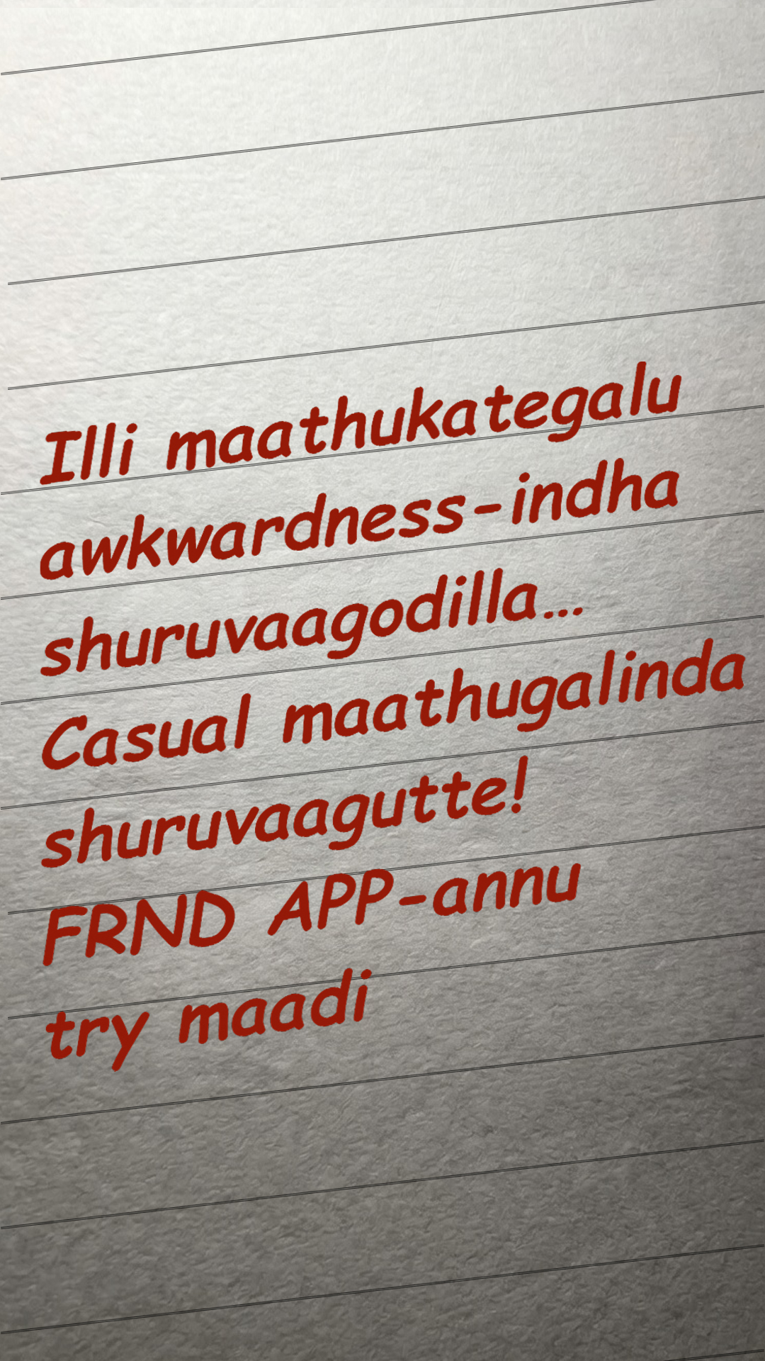 FRNDship App Facebook ad