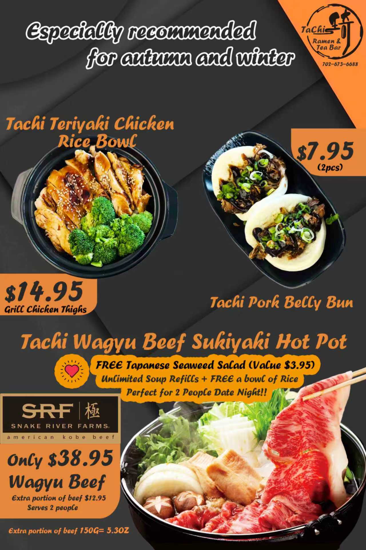 Tachi ramen & tea bar Facebook ad: Warm up this autumn & winter at TaChi…