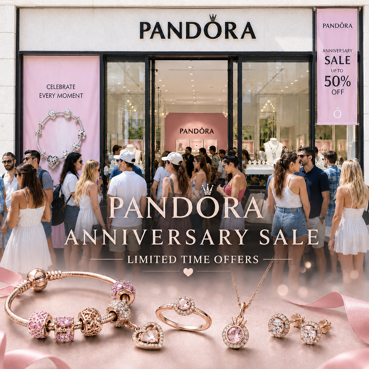 Pandσra & Charm Facebook ad from May 17, 2026
