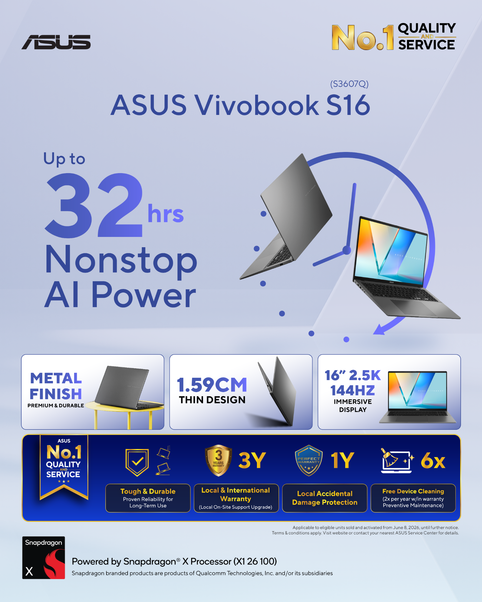 ASUS Facebook ad: ASUS Vivobook S16 (S3607Q)