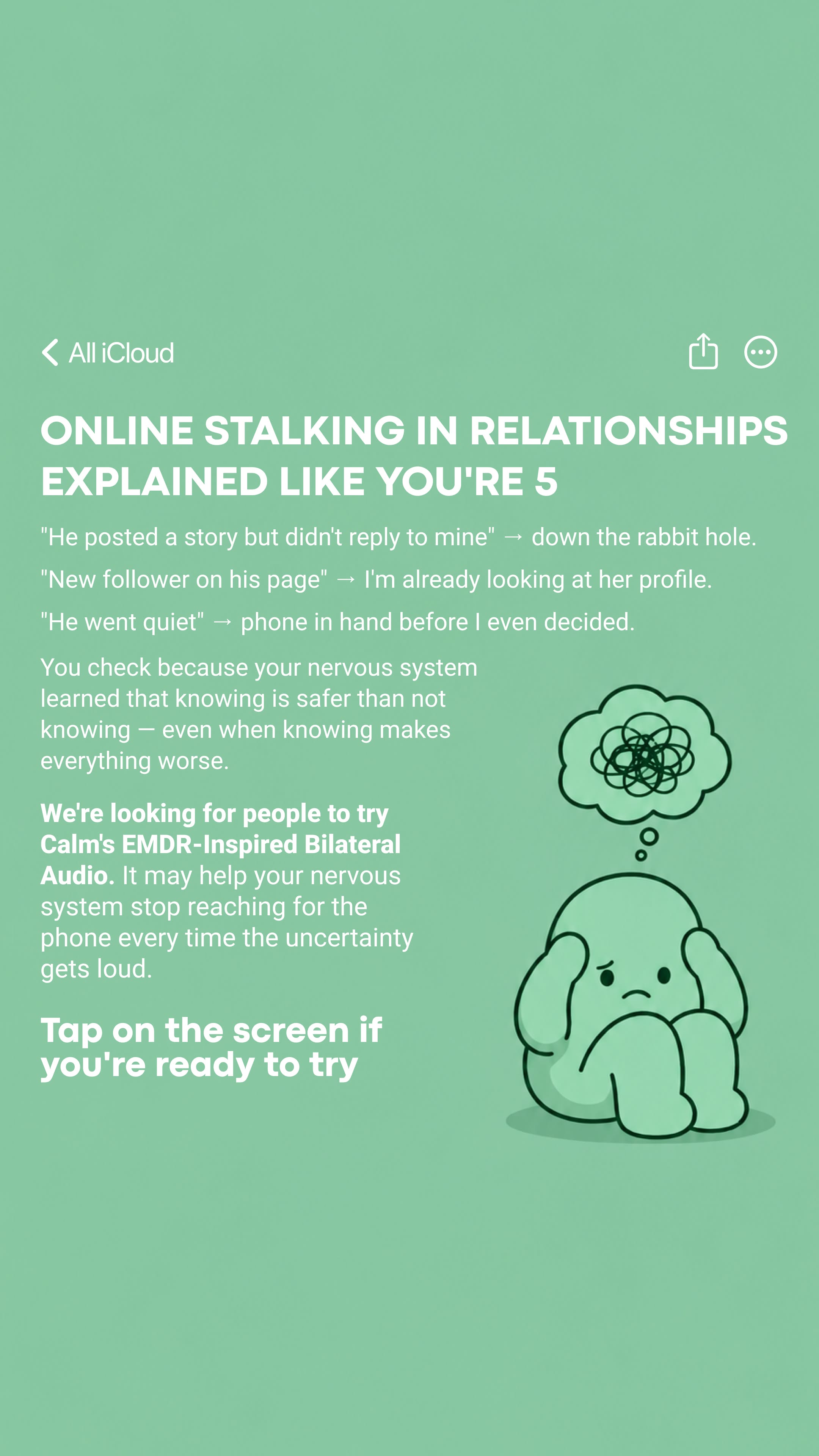 Calm Facebook ad