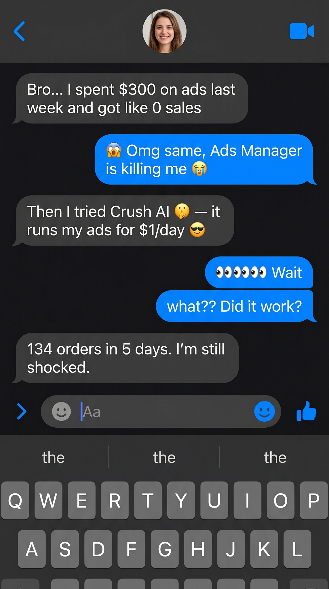 trycrush.ai Facebook ad