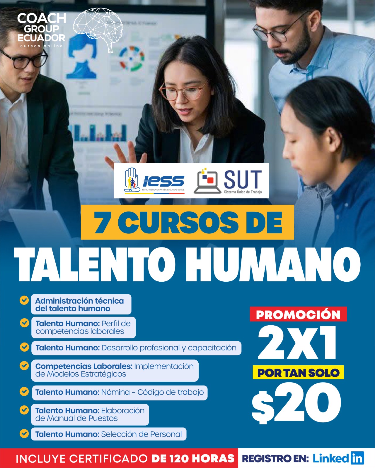 Cursos online COACH Ecuador Facebook ad: 7 CURSOS DE TALENTO HUMANO