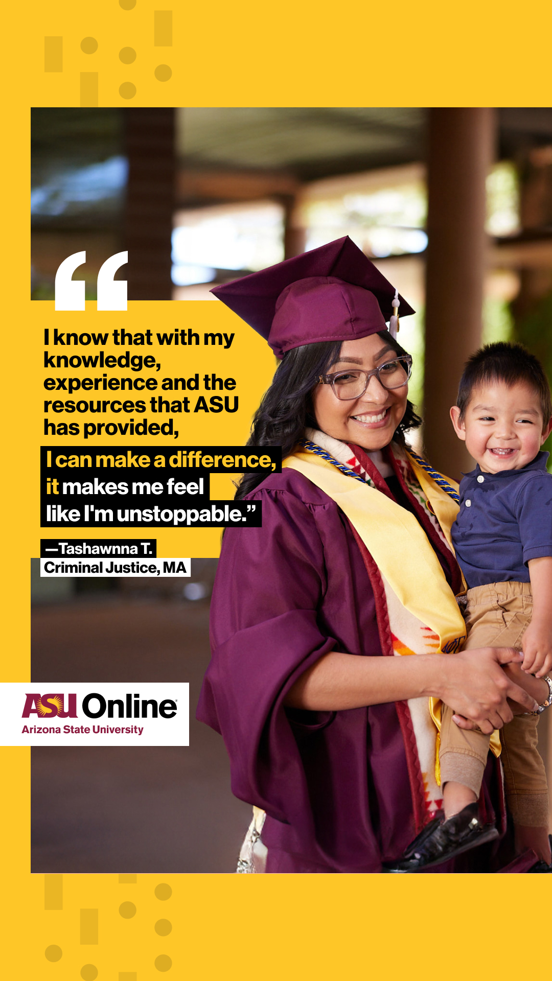 ASU Online Facebook ad