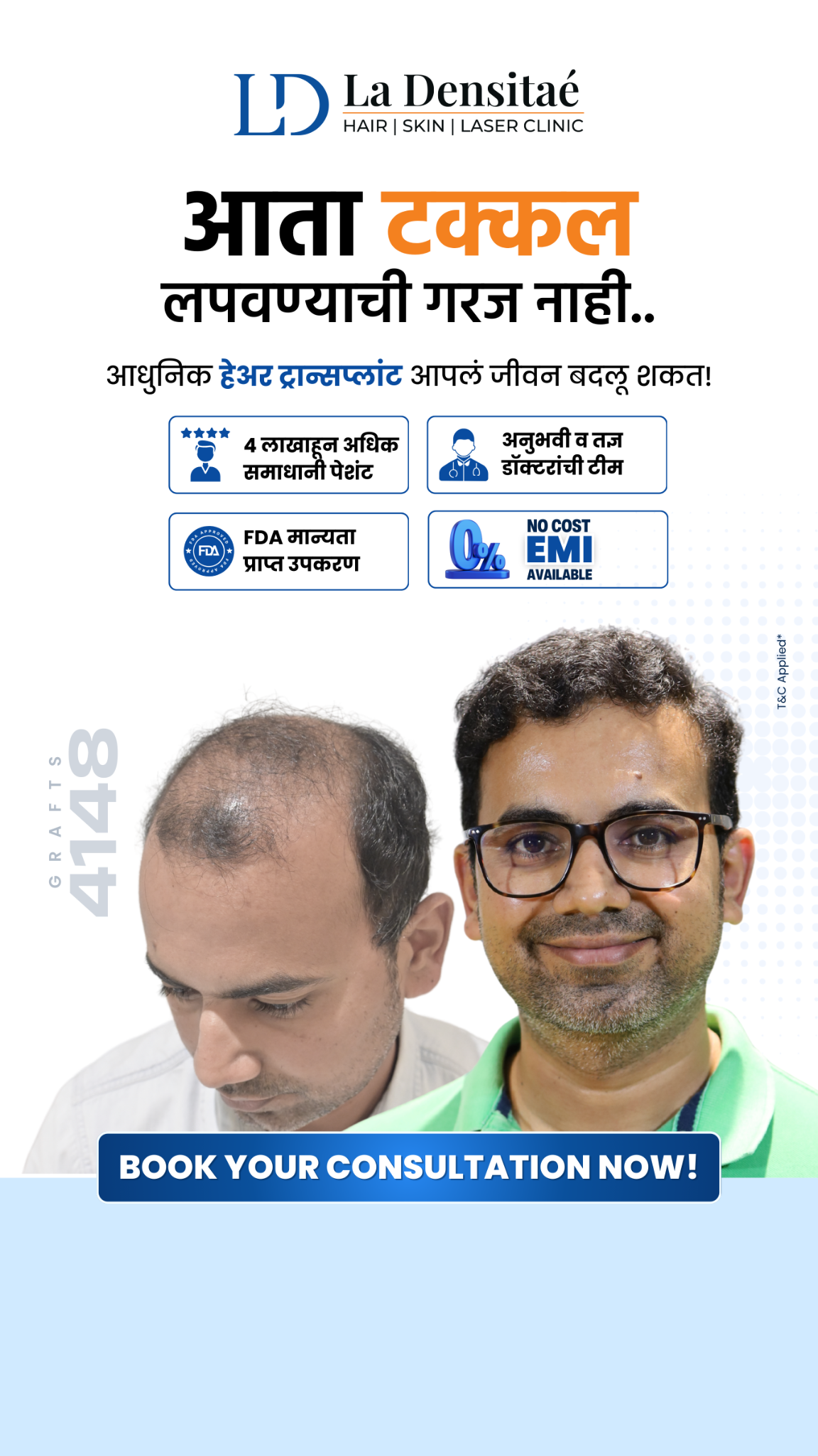 La Densitae Hair Transplant Clinic Facebook ad