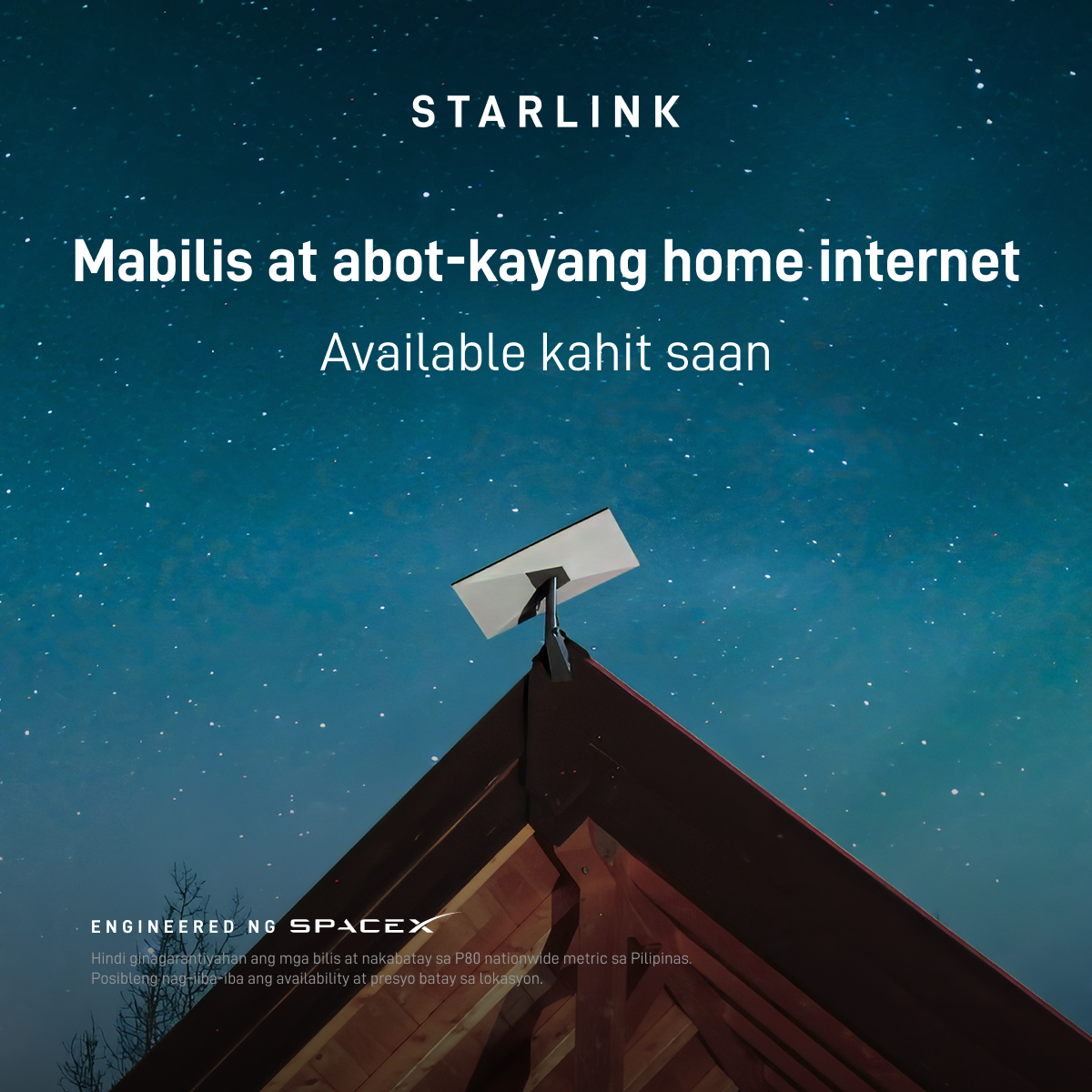 Starlink Facebook ad: Umorder online sa loob lang ng ilang minuto.