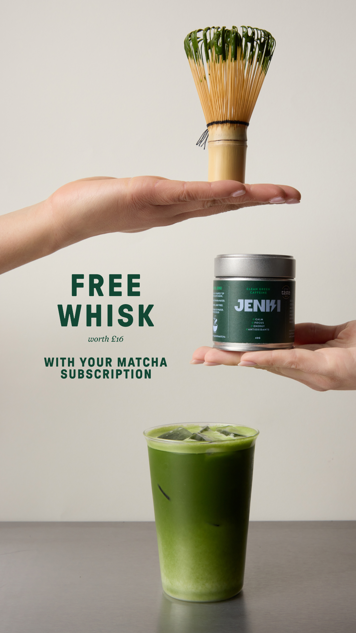 JENKI Matcha Facebook ad: Start Your Matcha Ritual