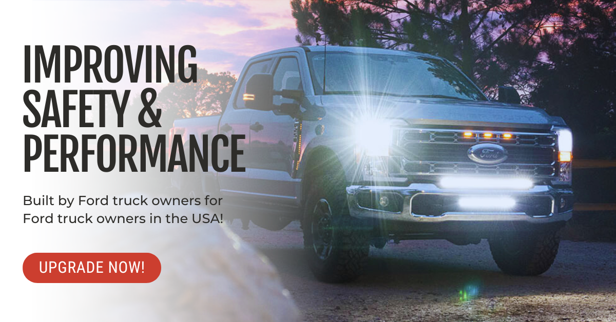 F150LEDs Facebook ad: Be Safer. Drive Confidently. Look Amazing