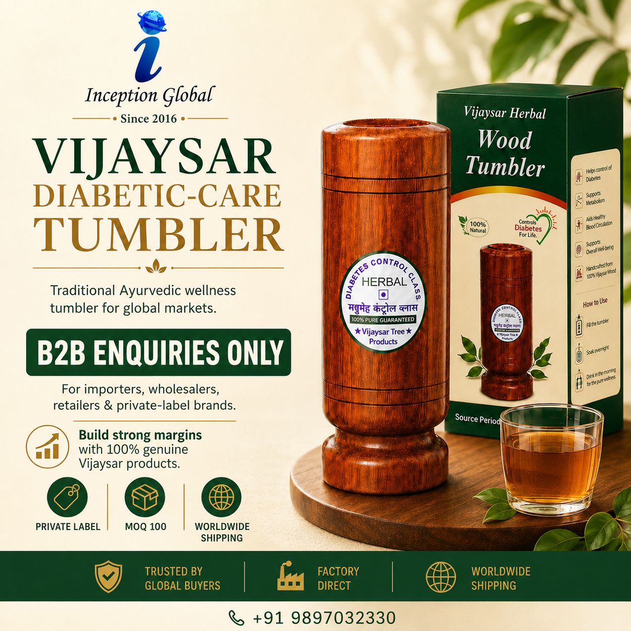 Inception Global Trade Solutions Pvt Ltd Facebook ad: Private Label Vijaysar Tumblers