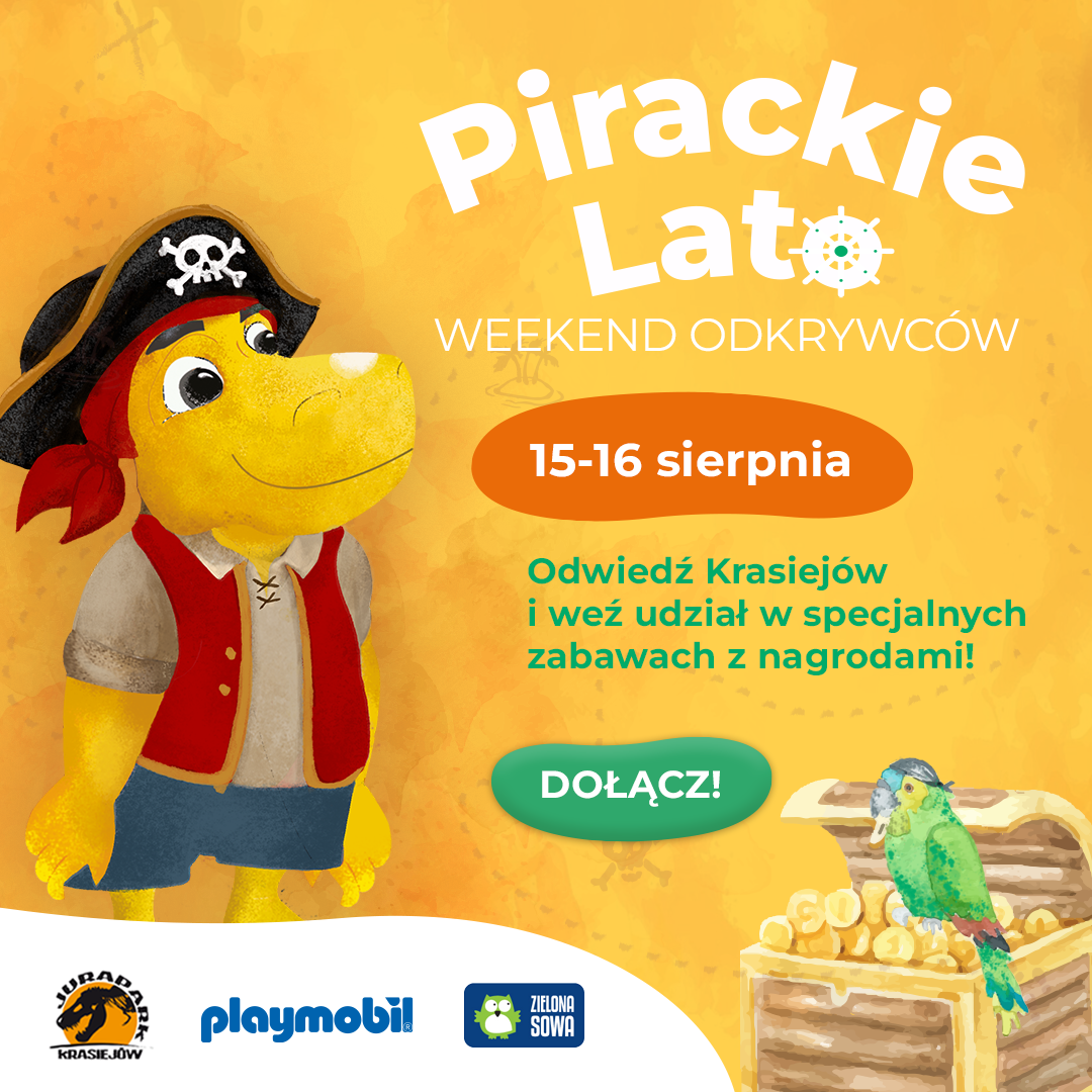 JuraPark Krasiejów Facebook ad: Pirackie Lato: Weekend Odkrywców | JuraPark Krasiejów