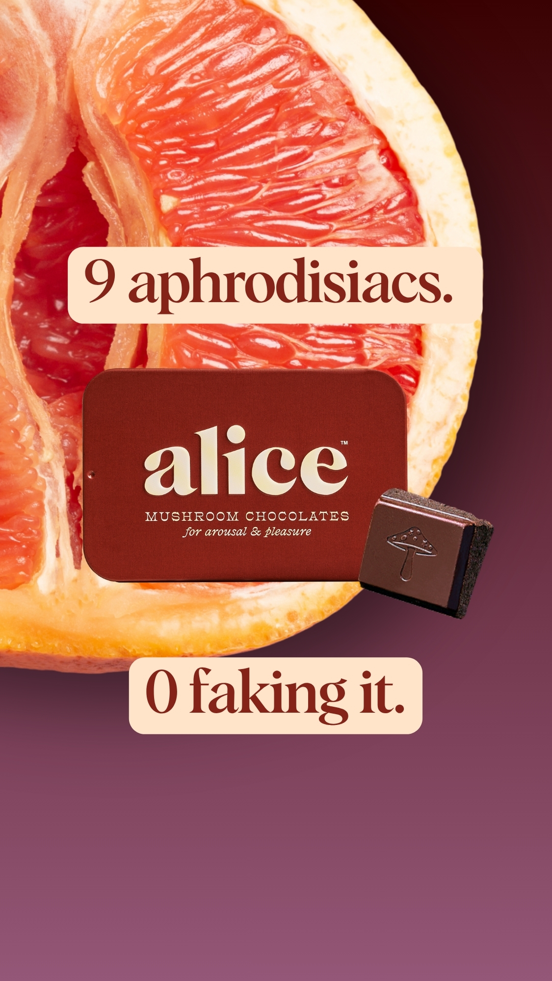 Alice Mushrooms Facebook ad