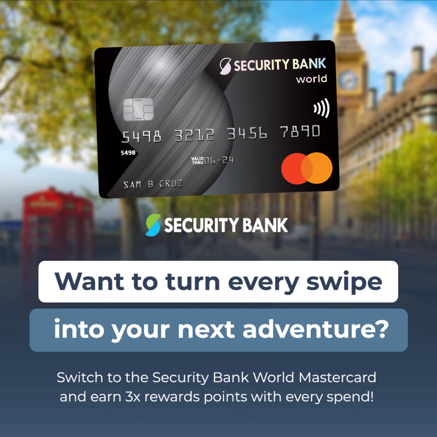 Security Bank Facebook ad: Enjoy free airport lounge access here and abroad