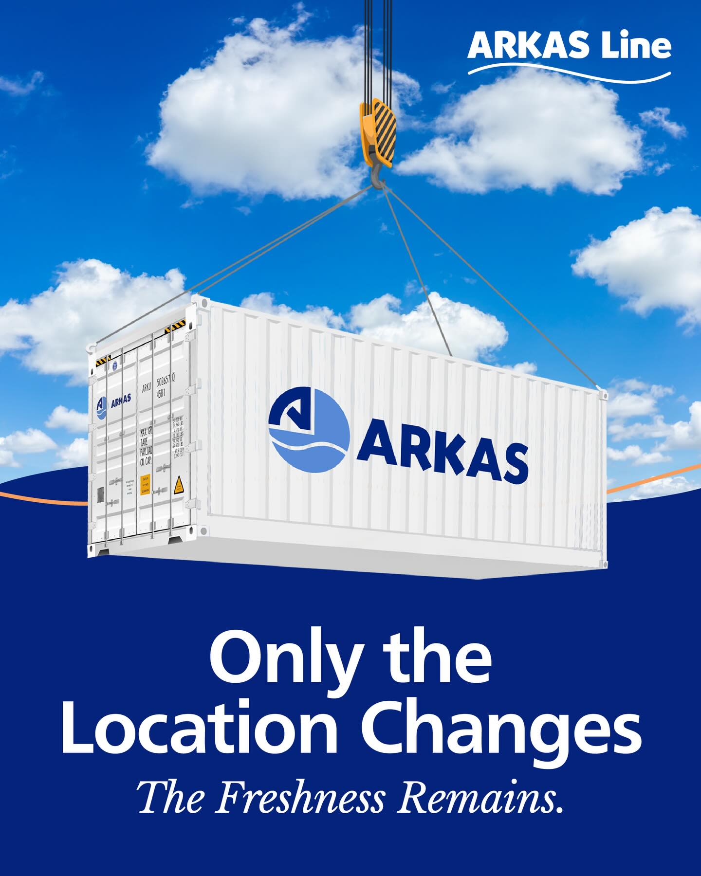 Arkas Line Facebook ad: We safely transport your perishable and sensitive cargo…
