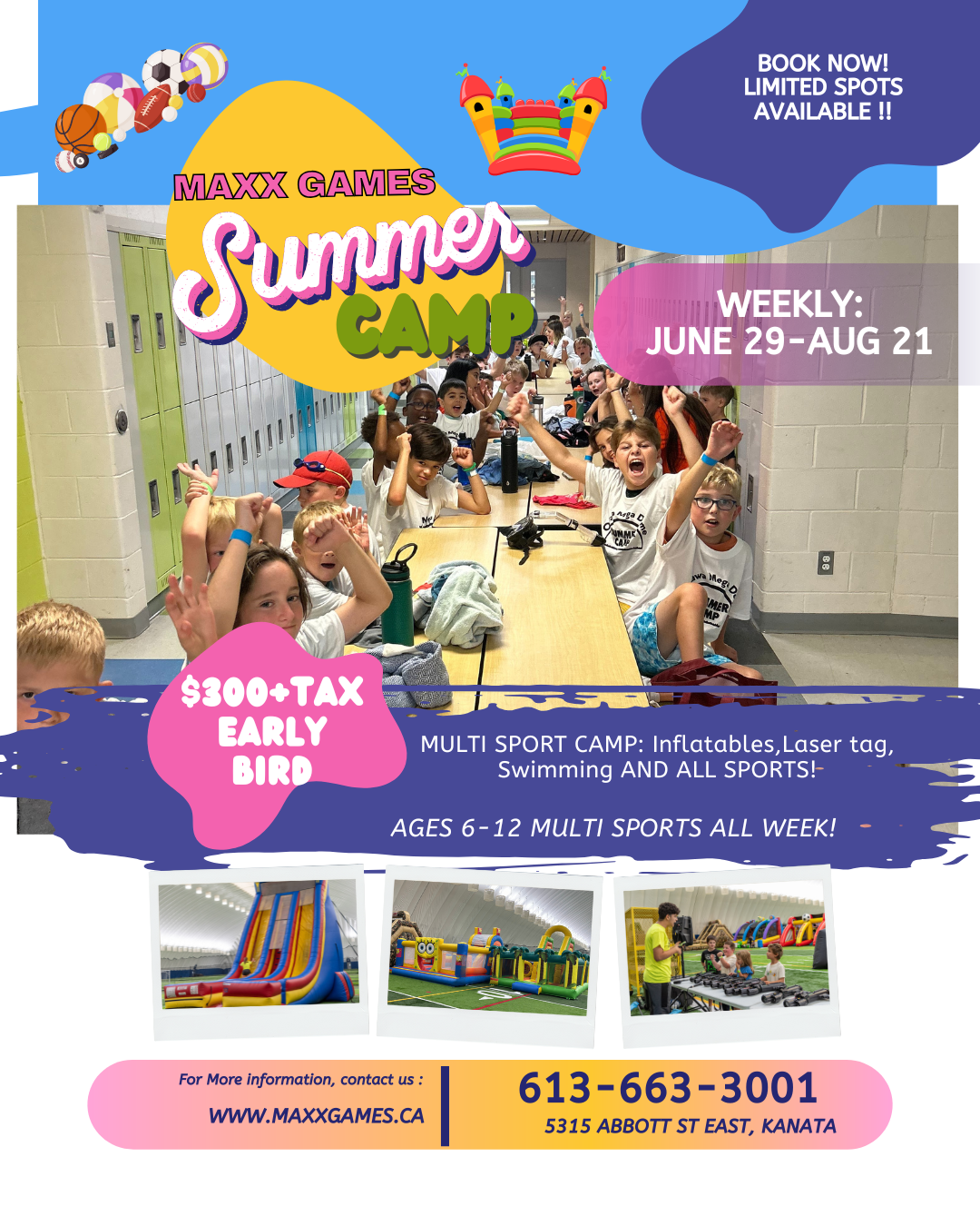 MaxxGames Facebook ad: MaxxGames Summer Camp