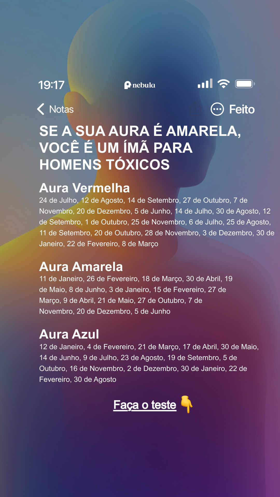 Nebula: Aura Power Reading Facebook ad