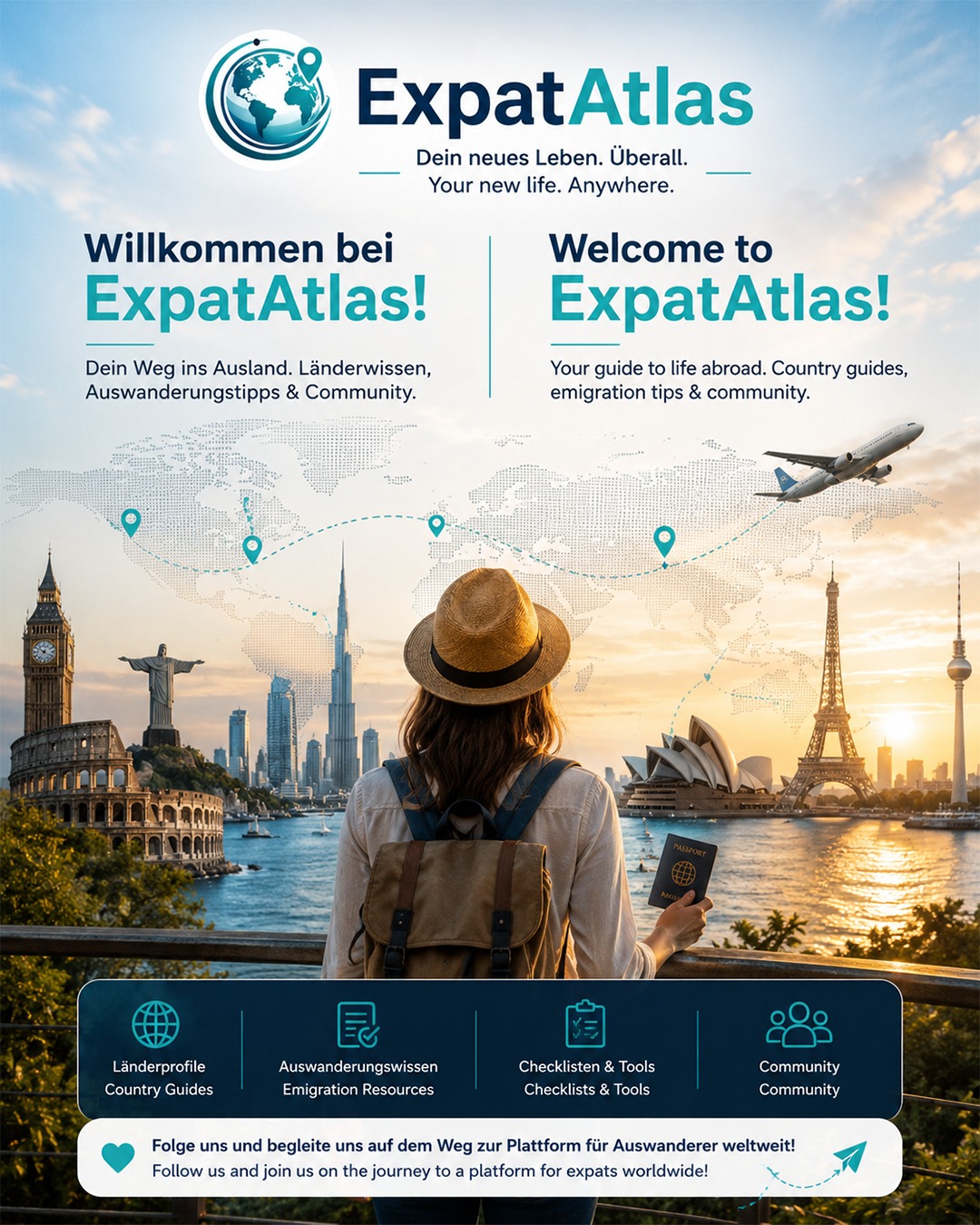 ExpatAtlas - Dein neues Leben. Überall Facebook ad: Willkommen bei ExpatAtlas!