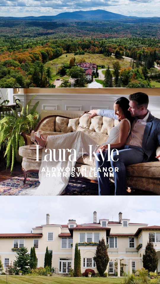 New England Wedding Film Facebook ad: Laura + Kyle at the amazing @aldworthmanor