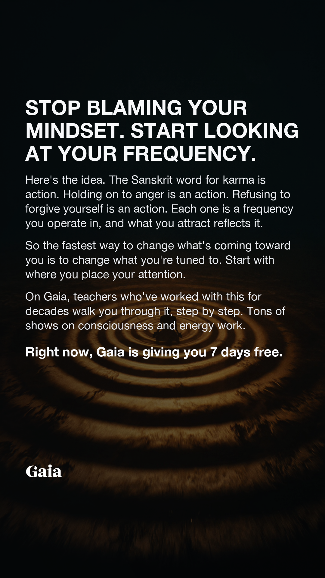 Gaia Facebook ad