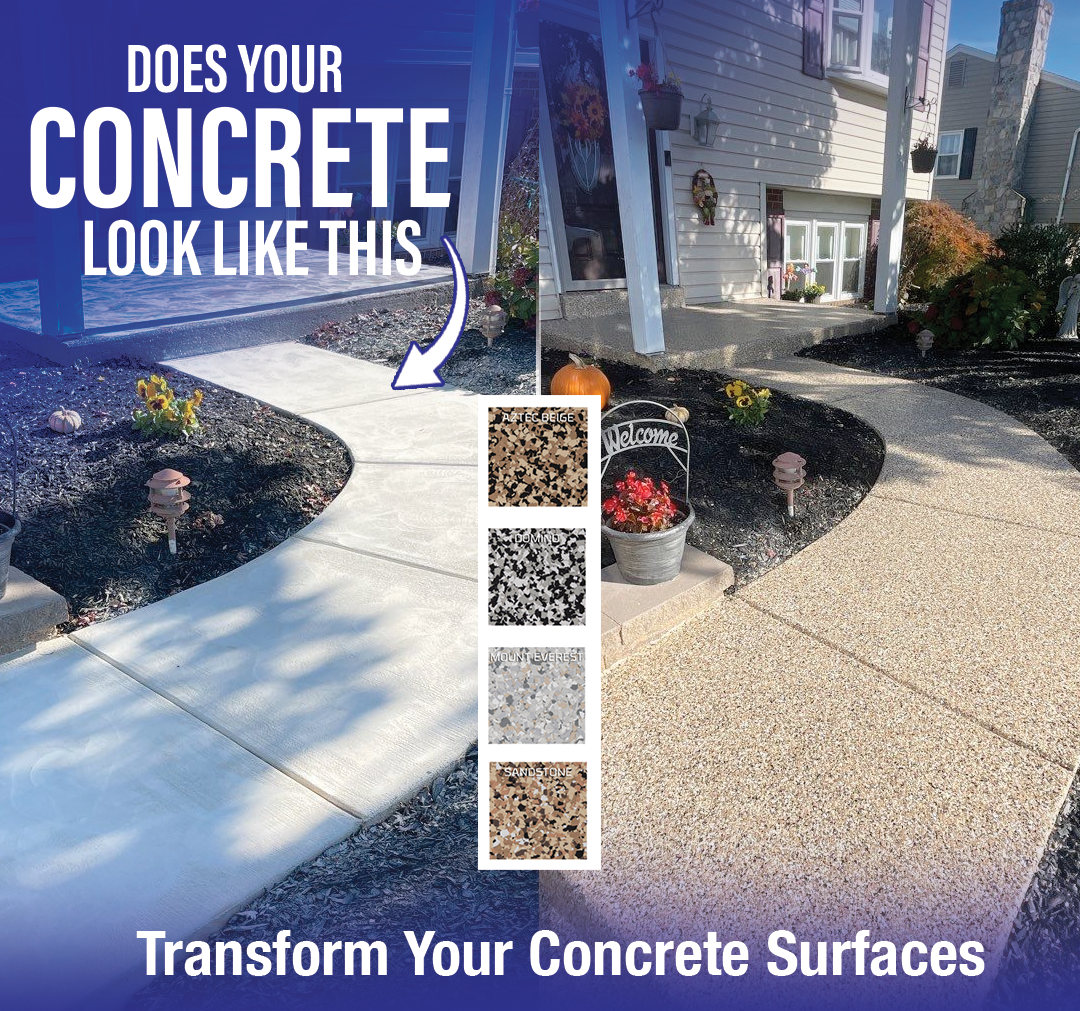 Apex Concrete Coating Solutions Facebook ad: We Can Save Your Cracked and Stained Concrete