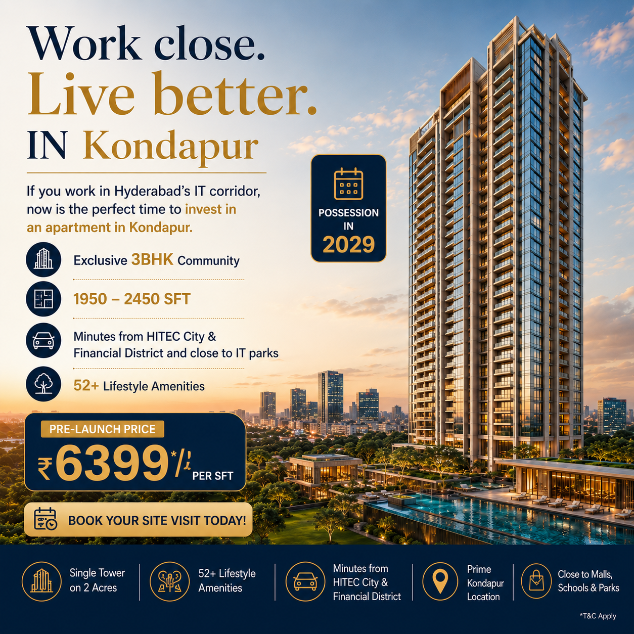 PropNex Facebook ad: Invest in an Apartment in Kondapur