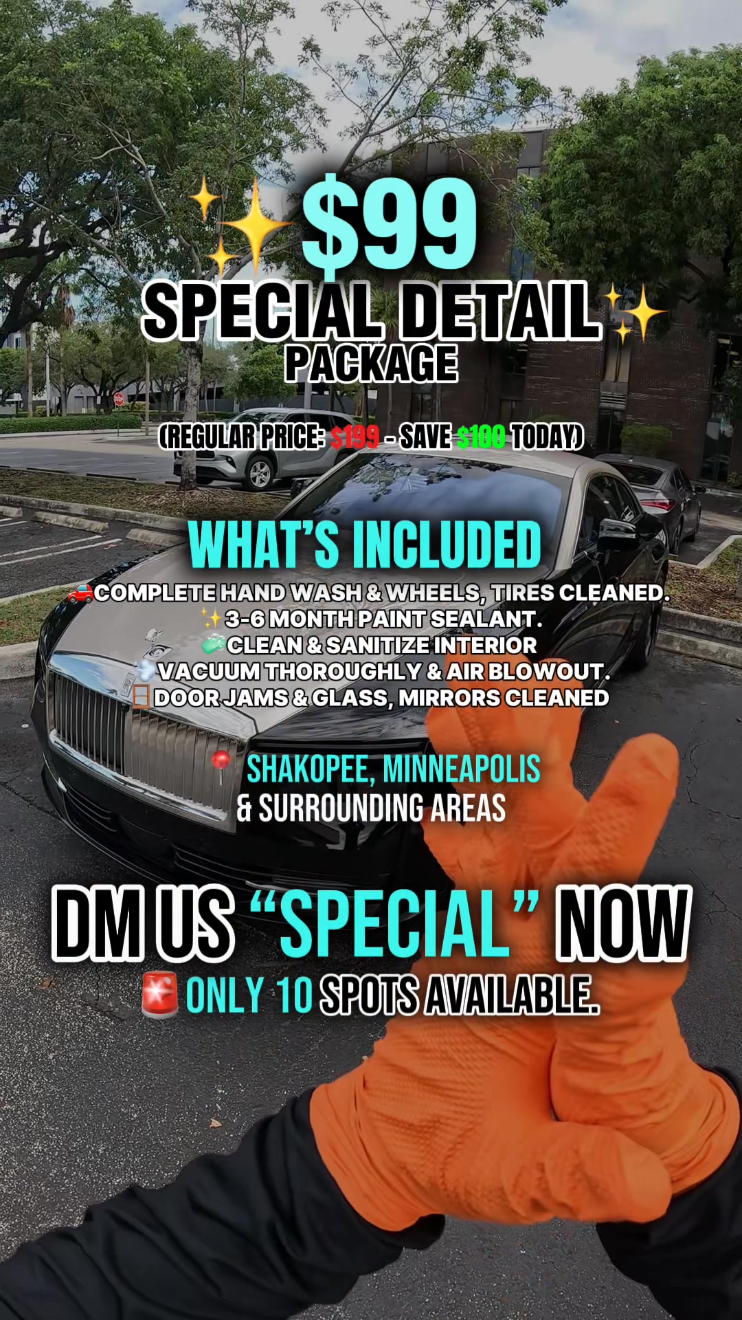 Gota Pro Detailing Facebook ad: $99 Special Detail