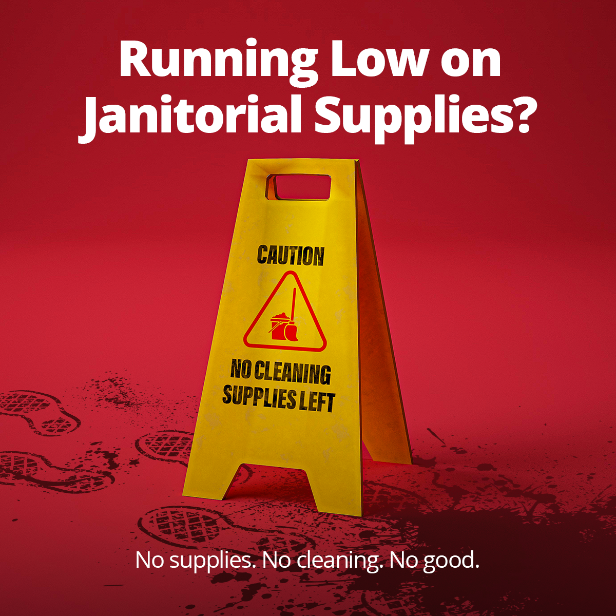 BuyDirect from Mission Linen Supply Facebook ad: Don’t wait, BuyDirect janitorial supplies are moving fast!