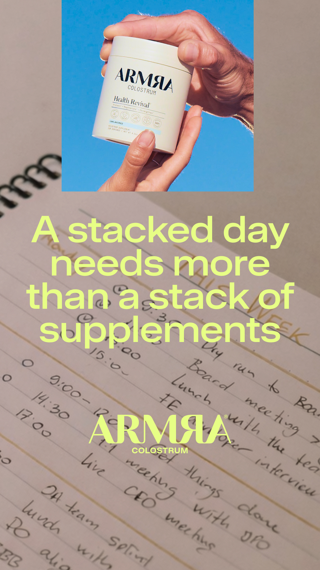 ARMRA Facebook ad