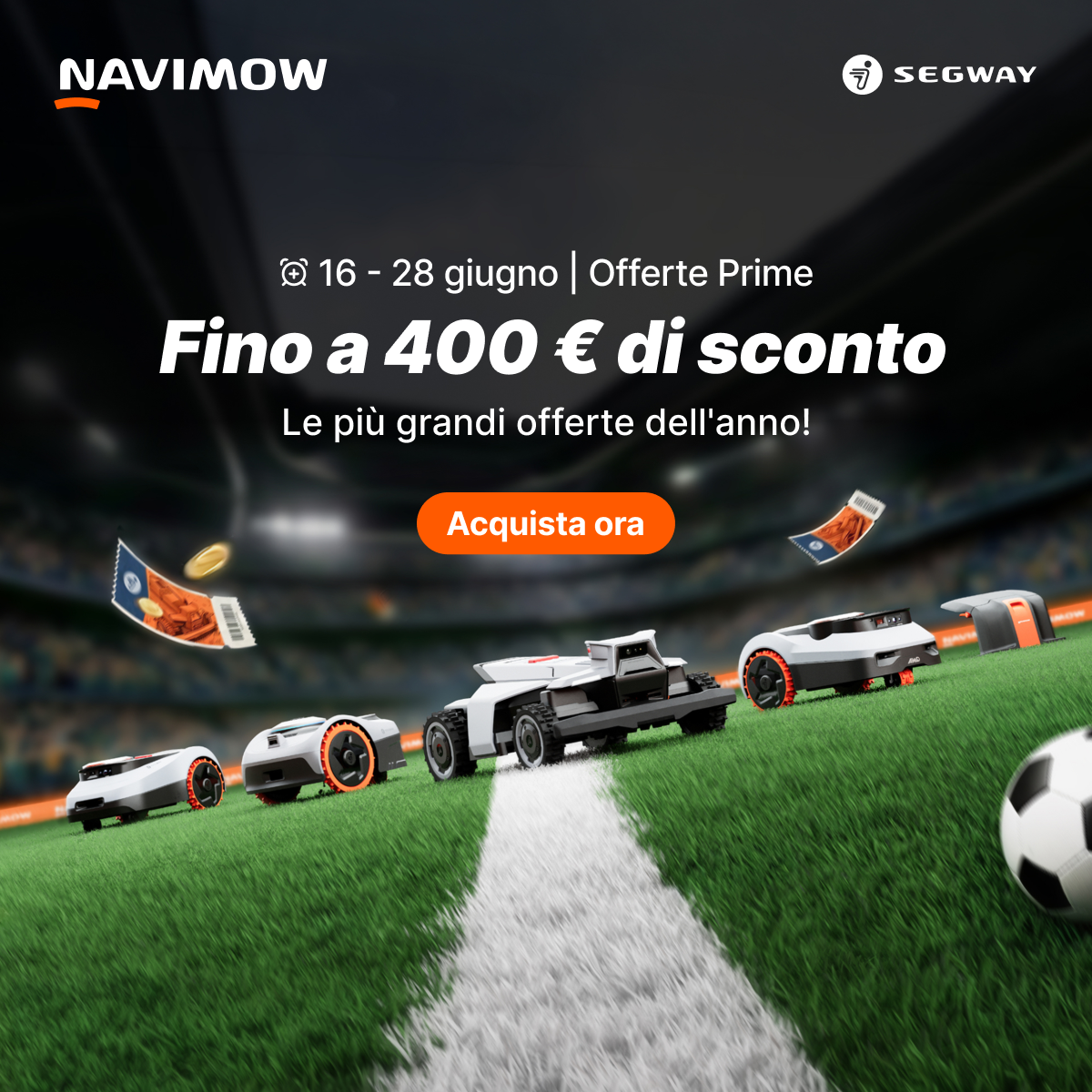 Segway Navimow Facebook ad: 16-28 Giugno | Offerte Prime