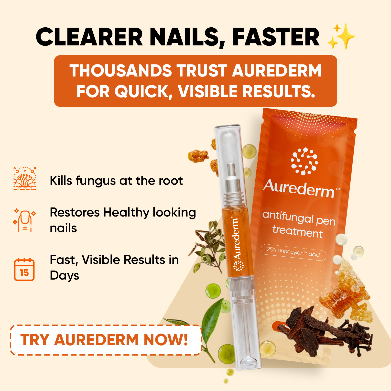 AureDerm Facebook ad: #1 Rated Antifungal Pen
