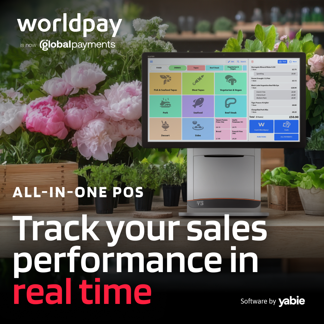 Worldpay Facebook ad: Track sales in real time with smart POS