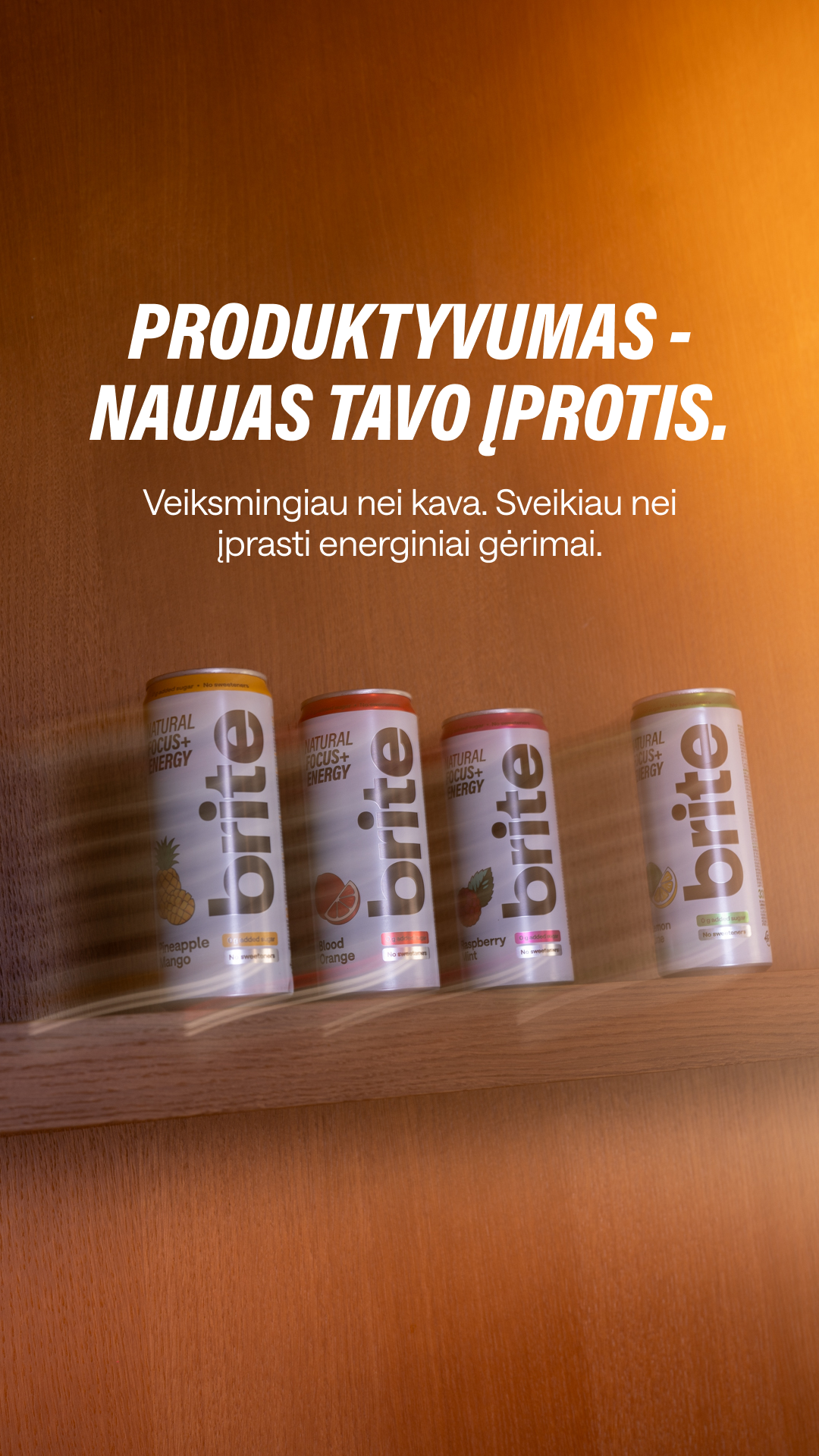 Brite Facebook ad: Geriau nei kava. Sveikiau nei energiniai.