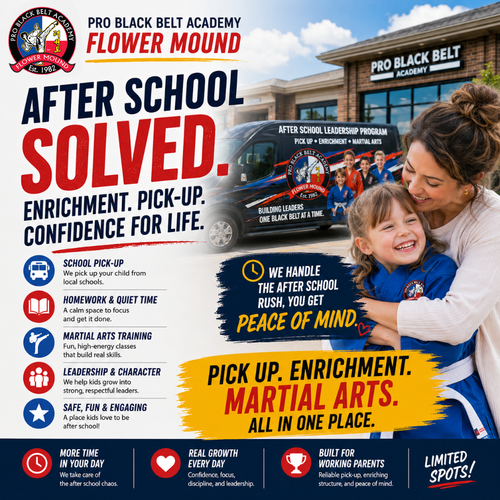Professional Black Belt Academy - Flower Mound Facebook ad from Jul 31, 2026